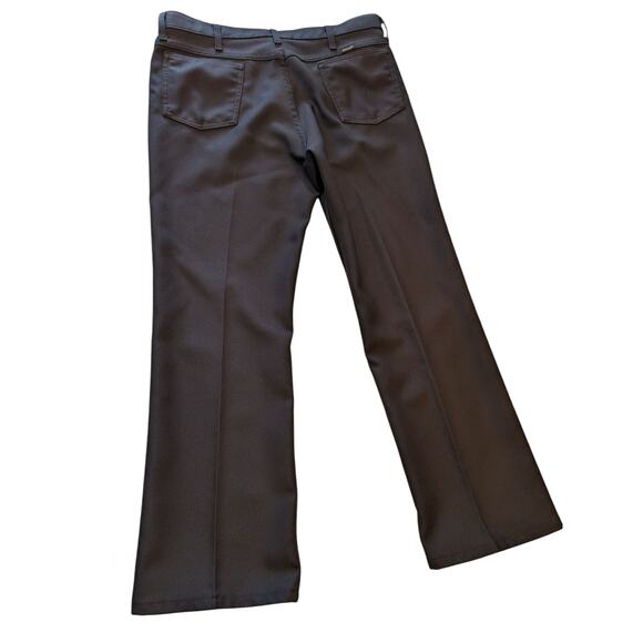 Wrangler Pants Mens 38x30 Brown Workwear Western Wrancher Polyester Trousers \\ - Picture 11 of 12